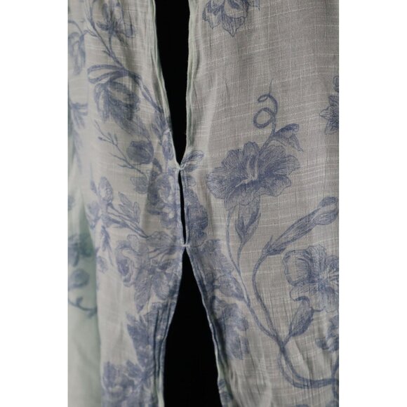 Lauren Conrad Women's Mint Green Floral Print Flowy Bell Sleeve Top Size Medium - Picture 6 of 11